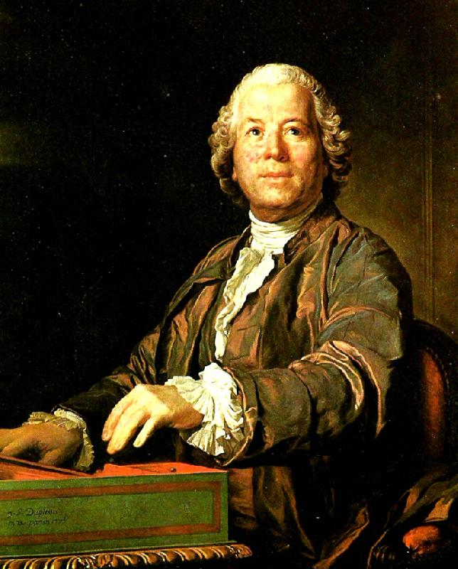 Joseph-Siffred  Duplessis portratt av christoph willibald gluck oil painting image